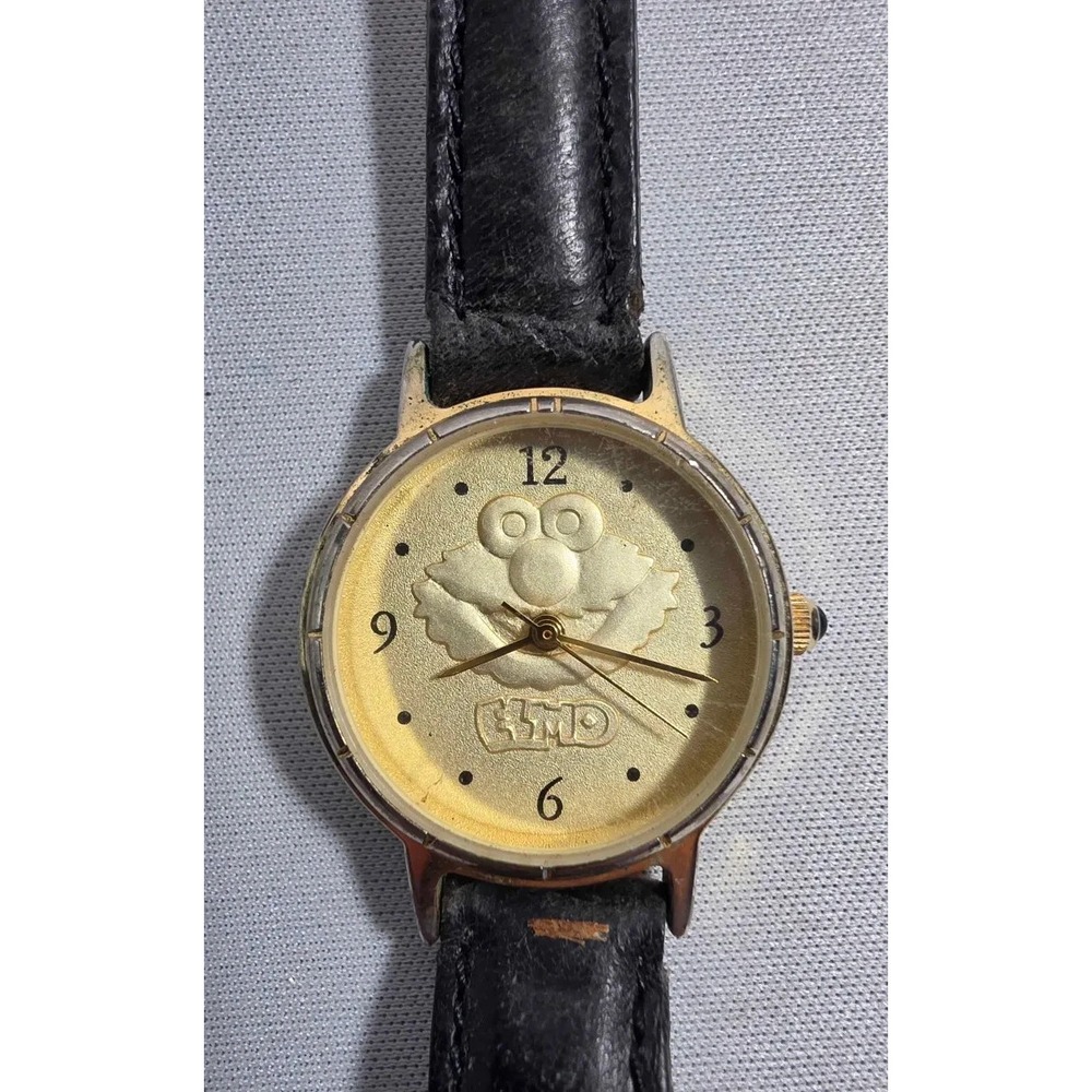 Fantasma Elmo Sesame Street Watch Gold Dial New Battery - Running
